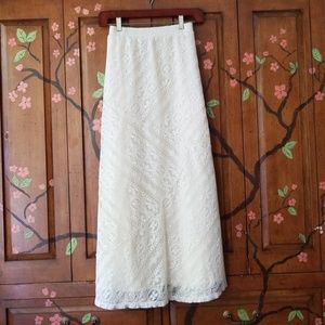 Eyelet maxi skirt